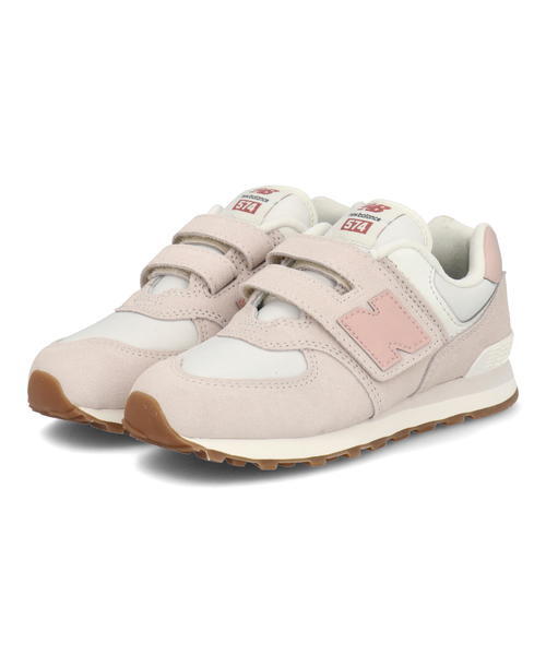 new balance ニューバランス PV574 キッズスニーカー ストラップシューズ 518574 RP1 ホワイト/ピンクの通販は 6,300円