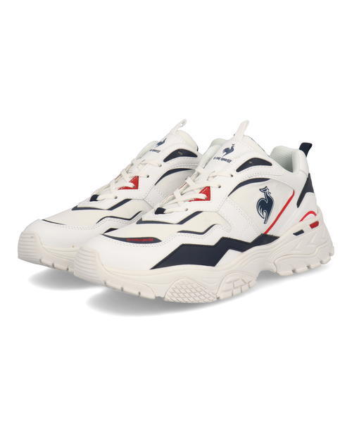 le coq sportif ルコックスポルティフ LCS BASQUE メンズスニーカー 厚底 ボリュームソール(LCSバスク) QL1WJC57WN ホワイト/ネイビー