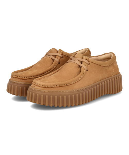 Clarks クラークス TORHILL BEE レディースシューズ 厚底(トーヒルビー) 26172084 ライトタンヌバック
