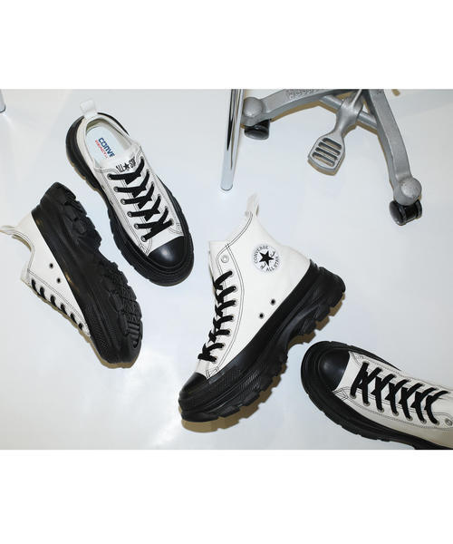 converse コンバース ALL STAR R TREKWAVE OX レディーススニーカー ローカット 厚底(オールスターRトレックウエーブOX) 31309830 ホワイト/ブラック