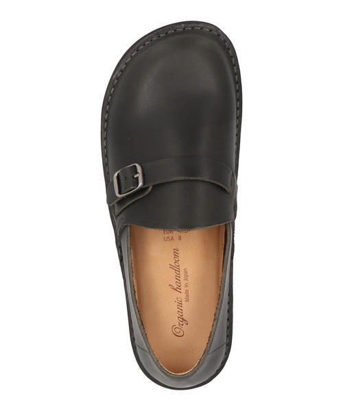 organic handloom オーガニックハンドルーム BENGAL【本革】メンズ レザースリッポンシューズ ベルトデザイン(ベンガル) OH005009 ブラック organic handloom オーガニックハンドルーム BENGAL【本革】メンズ