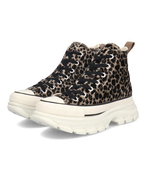 converse コンバース ALL STAR R TREKWAVE ANIMALFUR HI レディーススニーカー 厚底(オールスターRトレックウエーブアニマルファーHI) 1SD723 レパードの通販は