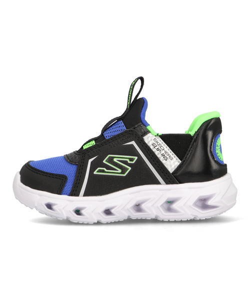 SKECHERS スケッチャーズ SLIP-INS スリップインズ S LIGHTS HYPNO FLASH 2.0 BRISK-BRIGHTS ベビーシューズ(ヒプノフラッシュ) 403830N ブラック/ブルー/ライムの通販は