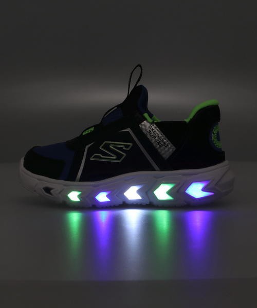 SKECHERS スケッチャーズ SLIP-INS スリップインズ S LIGHTS HYPNO FLASH 2.0 BRISK-BRIGHTS ベビーシューズ(ヒプノフラッシュ) 403830N ブラック/ブルー/ライムの通販は