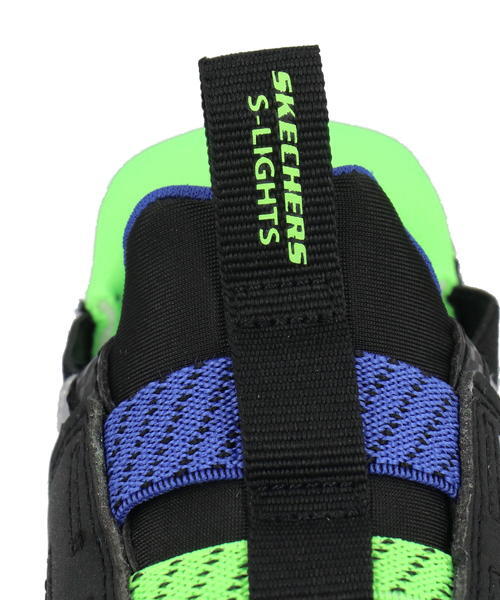 SKECHERS スケッチャーズ SLIP-INS スリップインズ S LIGHTS HYPNO FLASH 2.0 BRISK-BRIGHTS ベビーシューズ(ヒプノフラッシュ) 403830N ブラック/ブルー/ライムの通販は