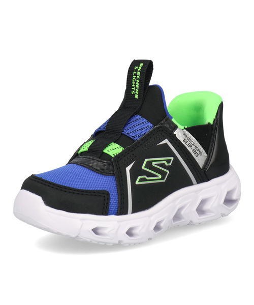 SKECHERS スケッチャーズ SLIP-INS スリップインズ S LIGHTS HYPNO FLASH 2.0 BRISK-BRIGHTS ベビーシューズ(ヒプノフラッシュ) 403830N ブラック/ブルー/ライムの通販は