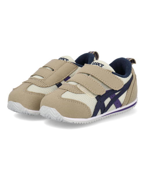 ASICS KIDS SUKU30 アシックス スクスク IDAHO BABY 4 ベビーシューズ ストラップ(アイダホベビー4) 1144A235 200 ベージュ/ネイビー