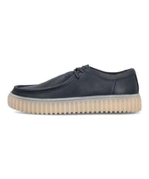 Clarks クラークス TORHILL LO メンズシューズ 厚底(トーヒルロー) 26176216 ネイビーレザーの通販は