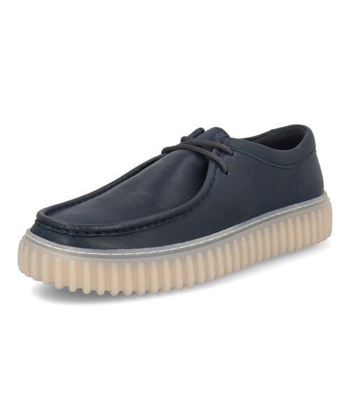 Clarks クラークス TORHILL LO メンズシューズ 厚底(トーヒルロー) 26176216 ネイビーレザーの通販は