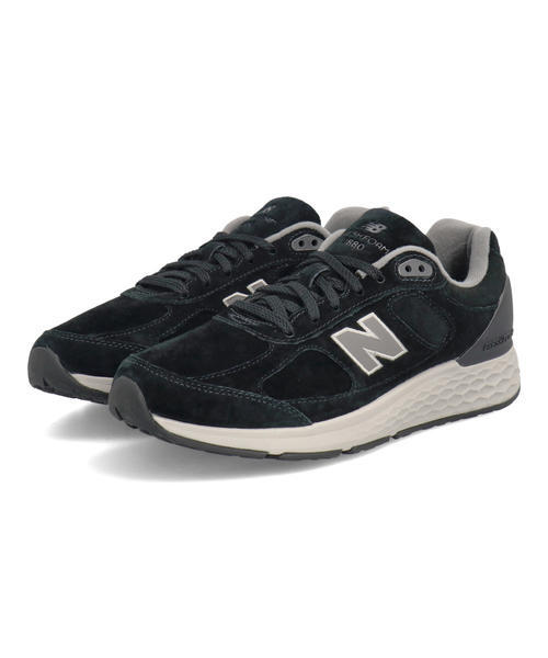 new balance ニューバランス FRESH FOAM 1880 V1 レディースレザースニーカー スエード(フレッシュフォーム1880) UW1880B1 ブラック【レディース】の通販は