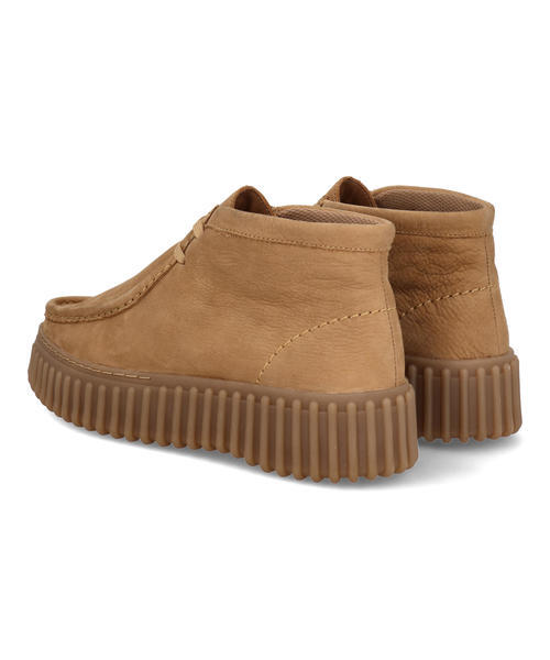 Clarks クラークス TORHILL MOSS レディースシューズ 厚底 ハイカット(トーヒルモス) 26179359 ライトタンヌバック モカシン