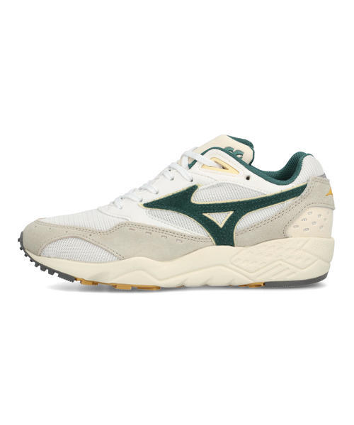 mizuno ミズノ CONTENDER レディーススニーカー 厚底(コンテンダー) D1GA2369 25 オフホワイト/グリーン/ベージュ_2