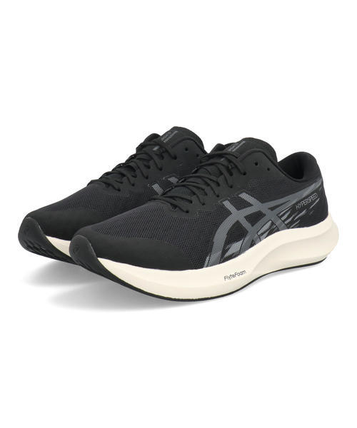 ASICS アシックス HYPER SPEED 4 WIDE【幅広3E/超軽量】メンズスニーカー ランニングシューズ(ハイパースピード4ワイド) 1011B876 001 ブラック/キャリアグレー