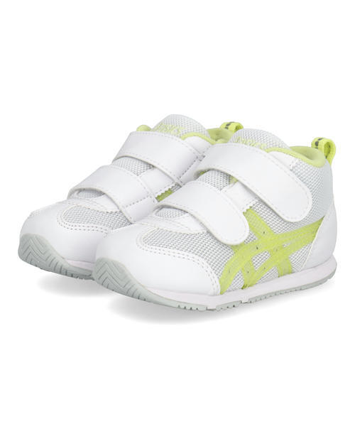 ASICS KIDS SUKU58 アシックス スクスク IDAHO BABY MID T【たまひよ 協同企画】ベビーシューズ(アイダホベビーミッドT) 1144A414 100 ホワイト/ライトイエロー