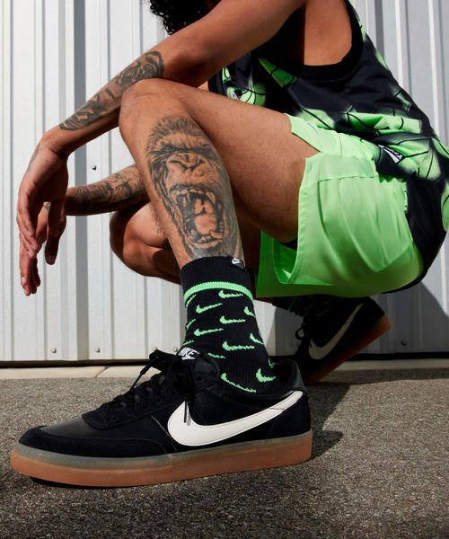 NIKE ナイキ KILLSHOT 2 LEATHER メンズスニーカー ロープロファイルシューズ(ナイキキルショット2レザー) 432997-070 ブラック/セイル/ガムイエロー_8