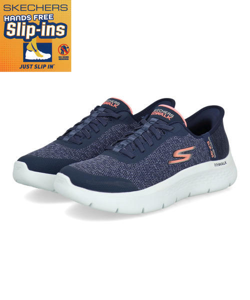 SKECHERS スケッチャーズ SLIP-INS スリップインズ GO WALK FLEX-KAYLEE【軽量】レディーススニーカー(ゴーウォークフレックス) 124842 NVPK ネイビー/ピンク