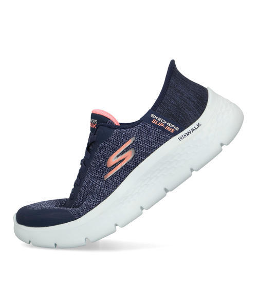 SKECHERS スケッチャーズ SLIP-INS スリップインズ GO WALK FLEX-KAYLEE【軽量】レディーススニーカー(ゴーウォークフレックス) 124842 NVPK ネイビー/ピンク