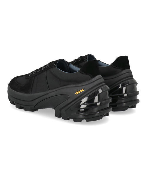 Whoop-de-doo フープディドゥ メンズ VIBRAMソールナイロンジャーマントレーナー 厚底 24430640 ブラック_1