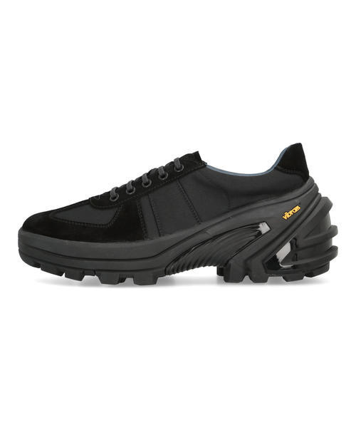 Whoop-de-doo フープディドゥ メンズ VIBRAMソールナイロンジャーマントレーナー 厚底 24430640 ブラック_2