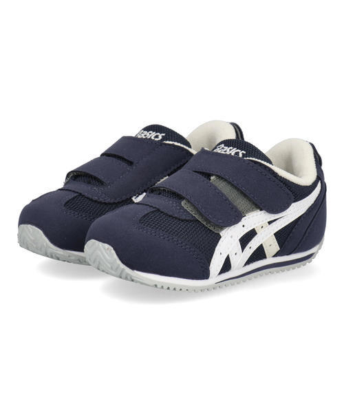 ASICS KIDS SUKU64 アシックス スクスク IDAHO BABY 4 ベビースニーカー ストラップシューズ 2本ベルト(アイダホベビー4) 1144A235 500 ネイビーブルー/ホワイト