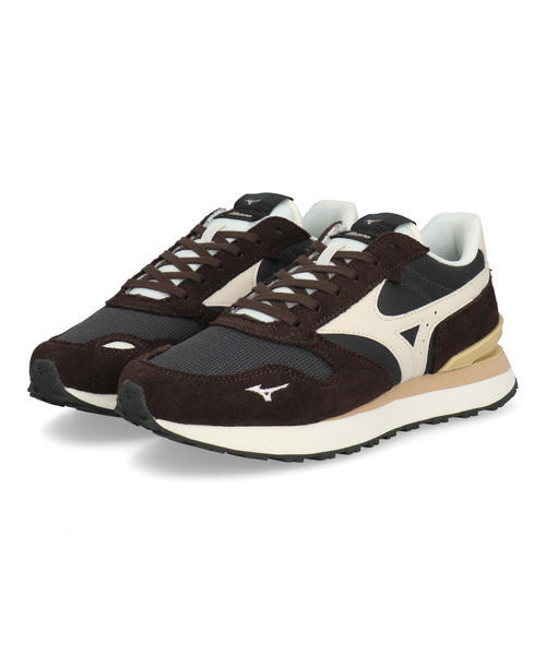 mizuno ミズノ RB87 レディーススニーカー D1GA2352 26 ブラウン/オフホワイト/マスタード