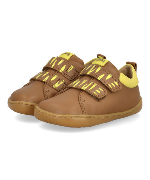 CAMPER カンペール TWINS PEU CAMI FW【本革】ベビーカジュアルシューズ 2本ベルト(ツインズペウカミ) K800405 051 ブラウン/タイガーミロ
