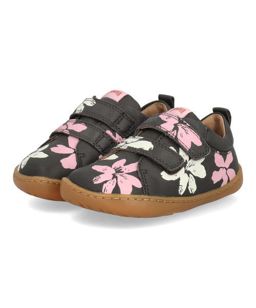 CAMPER カンペール TWINS PEU CAMI FW【本革】ベビーカジュアルシューズ 2本ベルト(ツインズペウカミ) K800405 056 マルチカラー/フラワー
