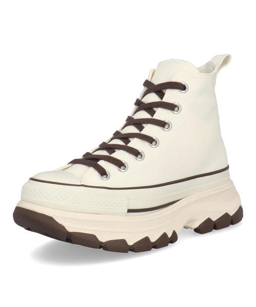 converse コンバース ALL STAR TREKWAVE CB HI レディーススニーカー 厚底(オールスタートレックウエーブCBハイ) 31315861 オフホワイト/コーヒーブラウン_8
