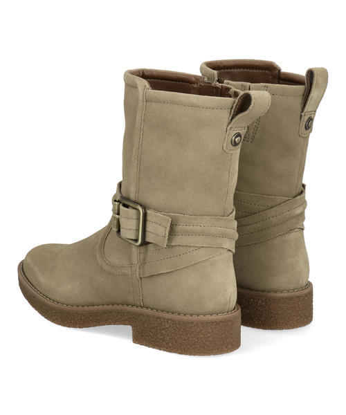 Clarks クラークス NELLA MID レディースブーツ エンジニア ミドルブーツ(ネラミッド) 26182890 ダークサンドスエード_1