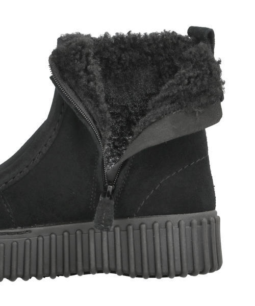 Clarks クラークス TORHILL COZY レディース ショートブーツ【あったかボアライナー】厚底(トーヒルコージー) 26182910 ブラックウォームラインドスエード_6