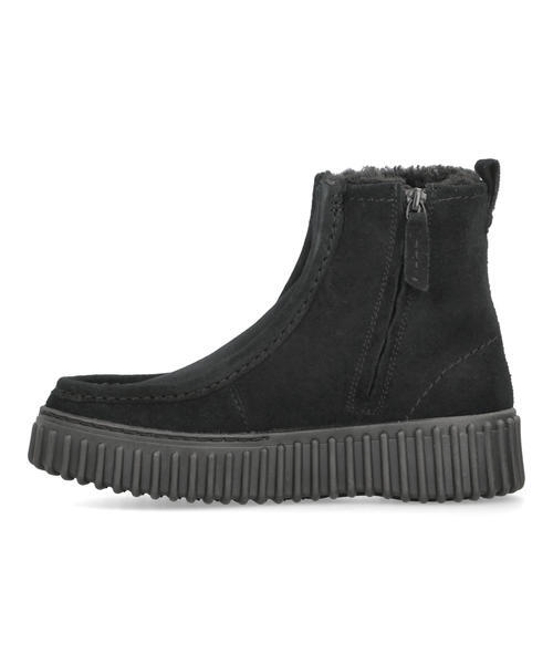 Clarks クラークス TORHILL COZY レディース ショートブーツ【あったかボアライナー】厚底(トーヒルコージー) 26182910 ブラックウォームラインドスエード_7