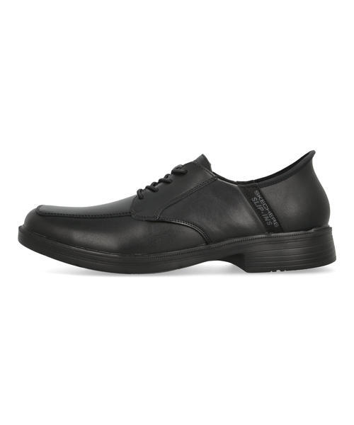 SKECHERS スケッチャーズ SLIP-INS スリップインズ CASWELL-ALFIE【軽さ】メンズビジネスシューズ U手当て 予防医学吊りひも(キャスウェル) 205220 BLK [HF] 黒いこと