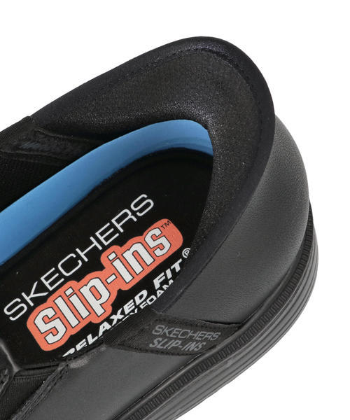 SKECHERS スケッチャーズ SLIP-INS スリップインズ CASWELL-FRANTONE【軽量】メンズビジネスシューズ スリッポン(キャスウェル) 205169 BLK [HF] ブラック