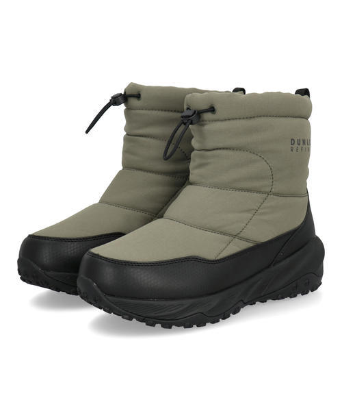 DUNLOP REFINED ダンロップリファインド メンズ ショートウィンターブーツ【防水/防寒】 A3101WP カーキ