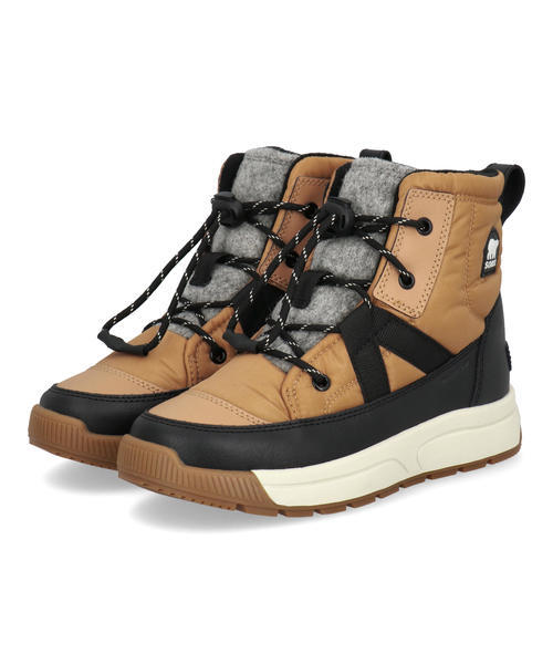 SOREL ソレル YOUTH WHITNEY 3 MID WP【防水/防寒/降雪地】キッズブーツ(ユースウィットニー3ミッドウォータープルーフ) NY5288 253 トーニーバフ/ブラック