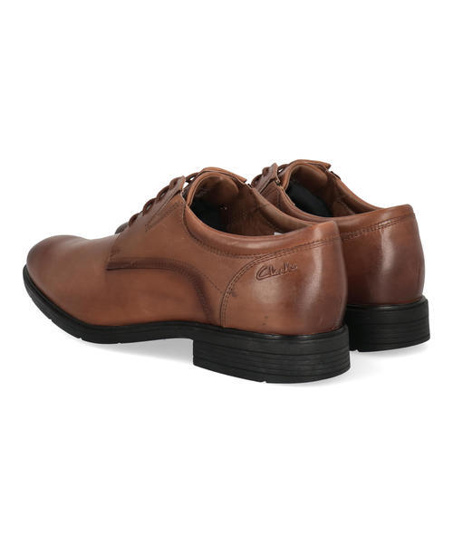 Clarks クラークス STEADWELL LACE【本革】メンズビジネスシューズ ドレスシューズ プレーントゥ(ステッドウェルレース) 26184680 ダークタン_1