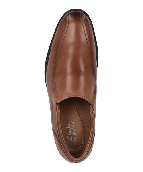 Clarks クラークス STEADWELL STEP【本革】メンズビジネスシューズ スリッポン スワローモカ ヴァンプ ドレス(ステッドウェルステップ) 26184685 ダークタン_4