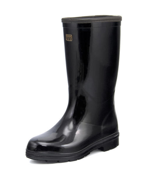MITSUUMA ミツウマ エース軽半長2型プレス底 メンズレインブーツ【幅広3E/滑りにくい】作業長靴 ゴム長 通年用 ワーキングシューズ 270601 ブラック