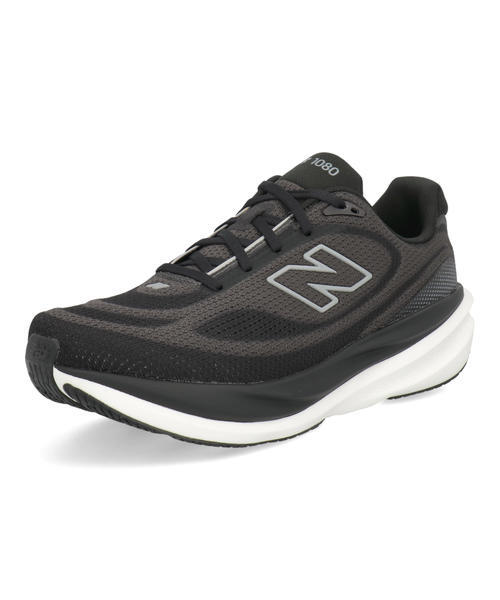 new balance ニューバランス M1080 V15【超軽量/2E】メンズスニーカー 厚底 ランニングシューズ(テンエイティ) M10802FR ブラック/ホワイト