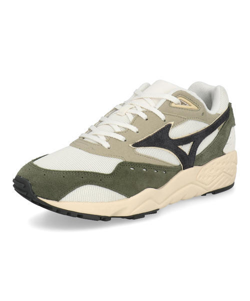 mizuno ミズノ CONTENDER メンズスニーカー(コンテンダー) D1GA2369 32 ホワイト/カーキ/ベージュ