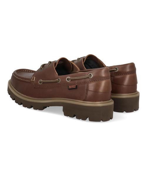 Clarks クラークス CLEYHILL BOAT メンズシューズ モカシン(クレイヒルボート) 26186176 ブラウンレザー