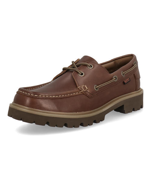 Clarks クラークス CLEYHILL BOAT メンズシューズ モカシン(クレイヒルボート) 26186176 ブラウンレザー
