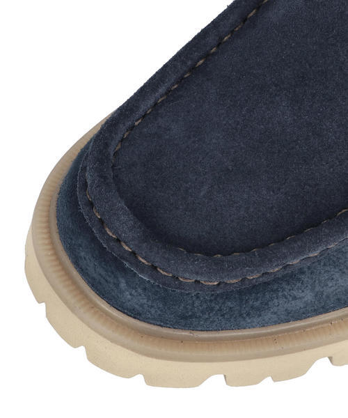 Clarks クラークス CLEYHILL BOAT メンズシューズ モカシン(クレイヒルボート) 26186179 ネイビーコンビ