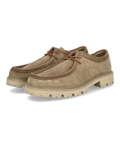 Clarks クラークス CLEYHILL SEAM メンズシューズ モカシン ワラビー(クレイヒルシーム) 26186419 ダークサンドスエード