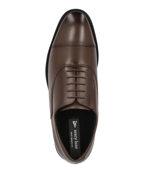texcy luxe アシックス商事 テクシーリュクス メンズ 本革ビジネスシューズ【幅広3E】ストレートチップ 内羽根 TU-7045 026 ダークブラウン