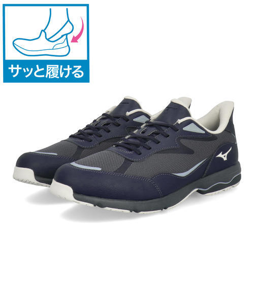 mizuno ミズノ 【サッと履ける】LD NEXT EZ【幅広3E/軽量】メンズ ウォーキングシューズ スニーカー(LDネクストイージー) B1GC2600 14 [HF] ネイビー