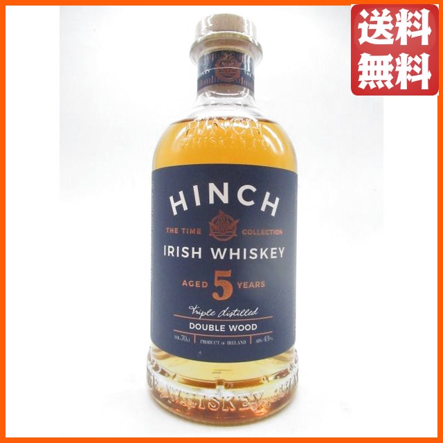 ヒンチ 5年 ダブルウッド アイリッシュウイスキー 43度 700ml  【ウイスキー アイリッシュ(ウェーリッシュなども含む)】 送料無料 ちゃがたパークの通販は 5,491円