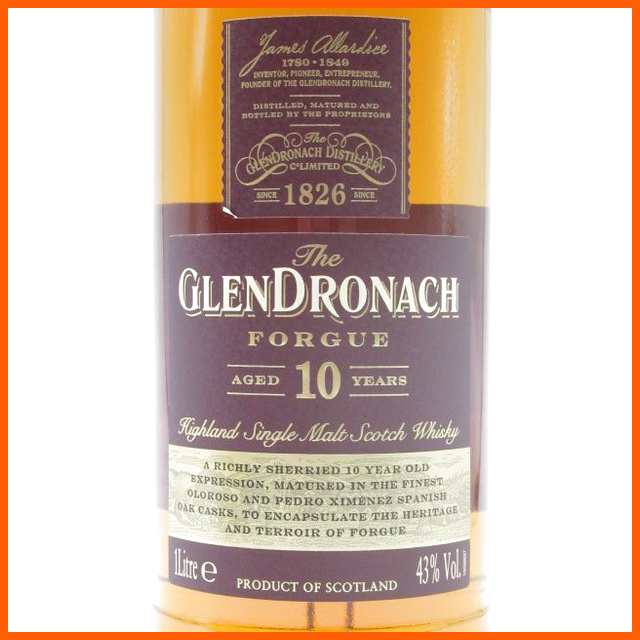 グレンドロナック 10年 フォーグ 43度 1000ml 【モルトウイスキー ハイ