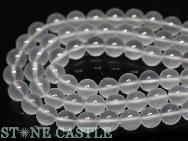 【丸ビーズ】ヒマラヤムーンクォーツ(K2産) 16mm (半連 ブレスレット約1本分) 天然石 パワーストーン