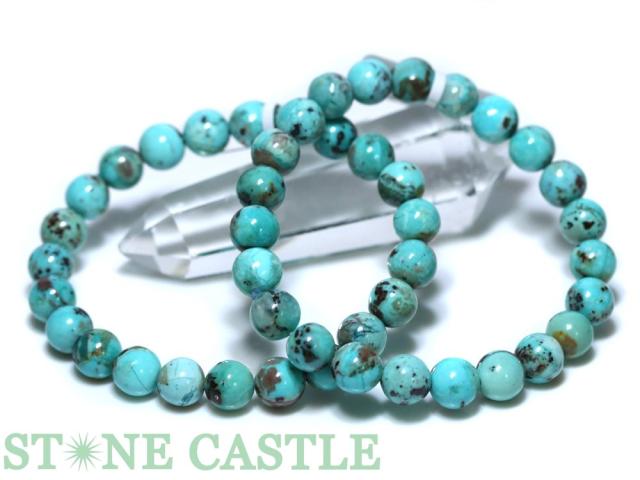☆高品質☆【ブレスレット】クリソコラターコイズ (3A) (アメリカコロラド州産) (約9.5〜10mm) 天然石 パワーストーン